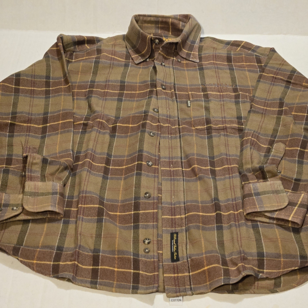 Barbour Brown Plaid Casual Button Down Shirt